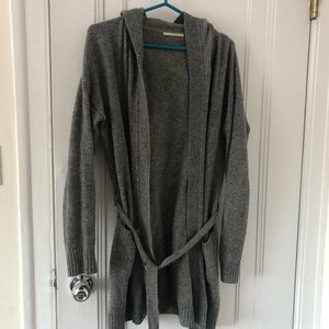 UNIQLO Wool wrap cardigan with hood size medium